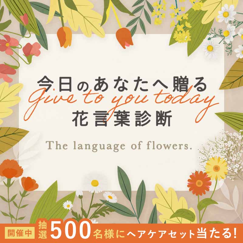【投稿企画】ヘアケアセットが当たる！？花言葉診断のお知らせ