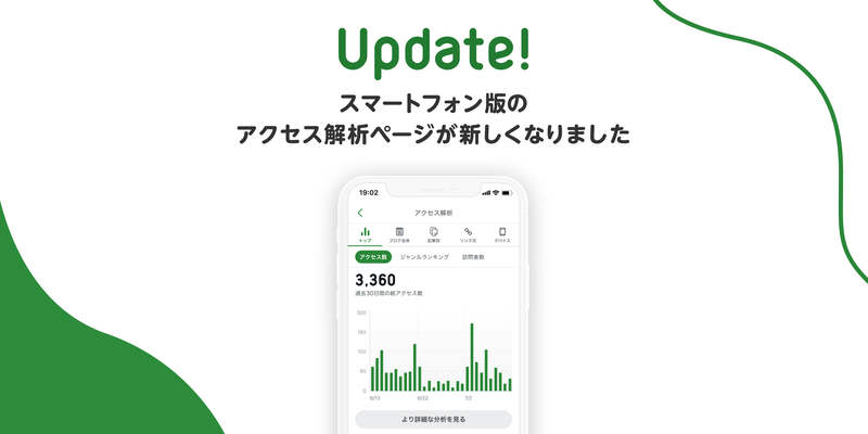 【改善のお知らせ】スマートフォン版のアクセス解析ページが新しくなりました